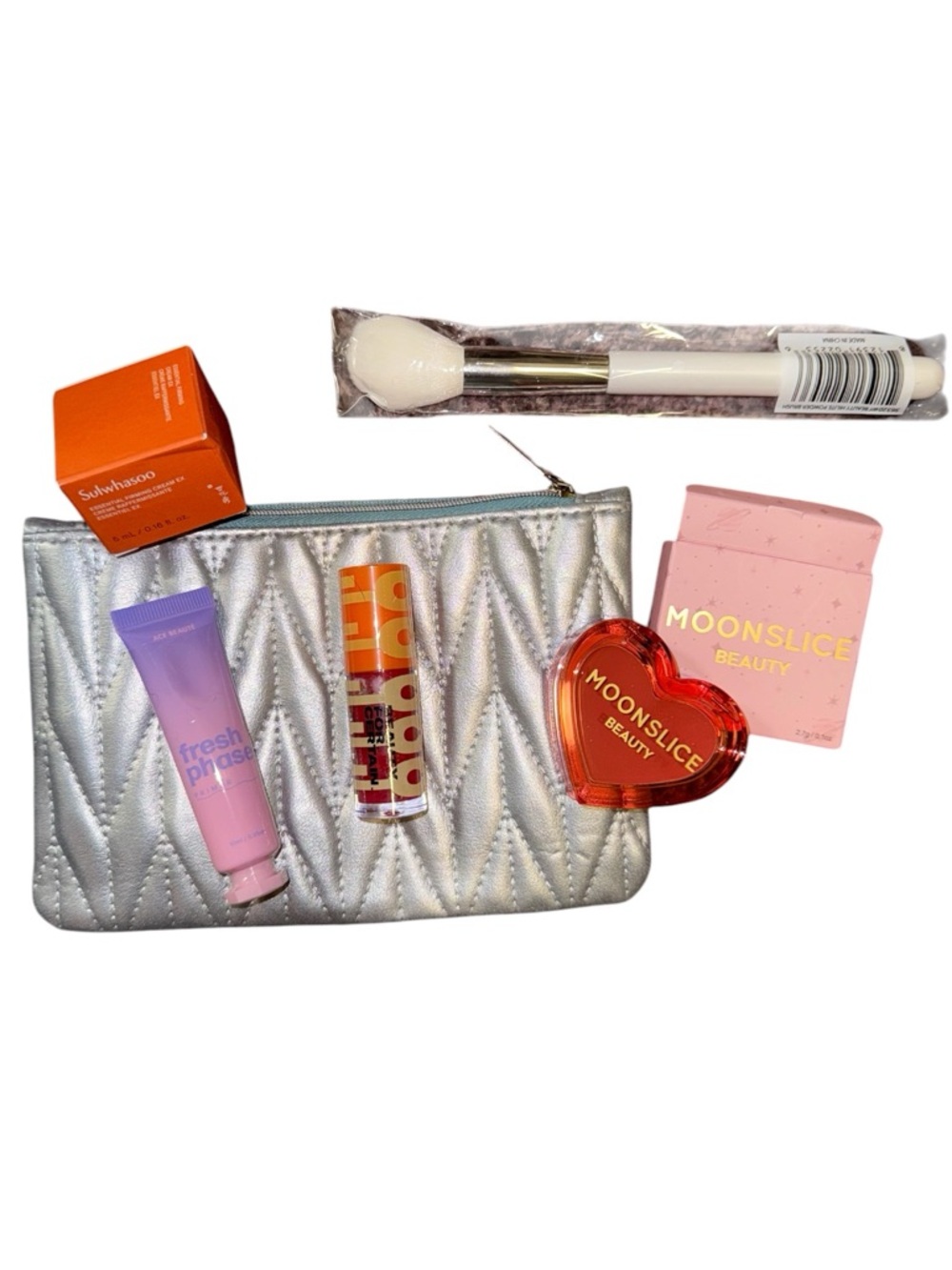 Makeup Bag Set -New! cosmetics: primer, blush, brush, lipgloss, face cream 👄
